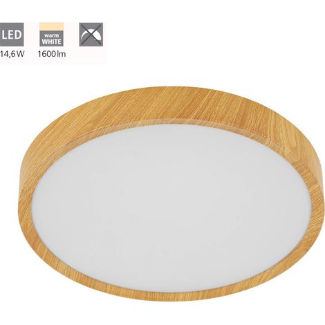 Plafoniera Contemporanea Musurita Policarbonato Noce Luce Led Integrato 14,6W (1/2)