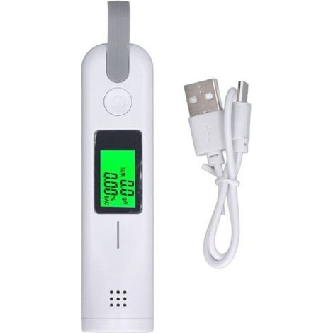 Éthylotest à souffle, haute précision, réponse rapide, analyseur d'alcool portable sans fil, DC 5C, blanc