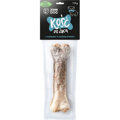 Os à mâcher John Dog Os à mâcher pour chien Os à mâcher 12 cm (1 pièce) - Os avec morue enrobée de peau de morue 12 cm (1/5)
