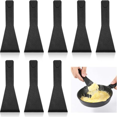 Lot de 8 spatules à raclette antiadhésives en plastique pour fromage barbecues fondues planches gourmettes ustensiles de cuisine pour poêles à de 7 cm (1/4)