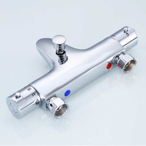 Thermostatische Badarmatur, Duscharmatur mit Thermostat, kupferbeschichtet, zur Badewannenmontage