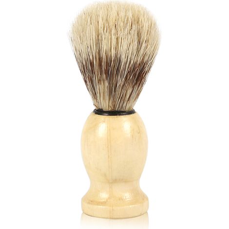 Brosse à raser pour homme, manche en bois, outil de rasage cosmétique. (1/5)