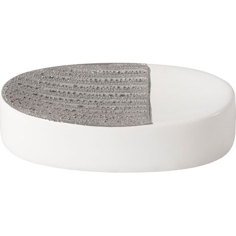 Jabonera AWD INTERIOR Silvo 1389 gres blanco plata