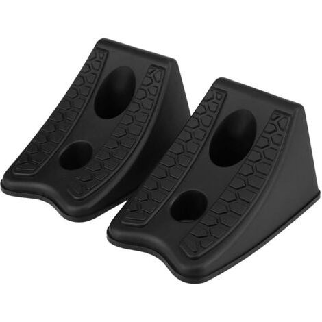 2 Pcs Slip Stops Car Anti-Slip Blocks Caoutchouc Pneu de Voiture Slip Stop Bloc d'alignement Bloc RV Cale de Roue Cale de Roue en Caoutchouc pour Voiture Remorque Camion Bus + cale Roue Voiture a Fixe (1/5)