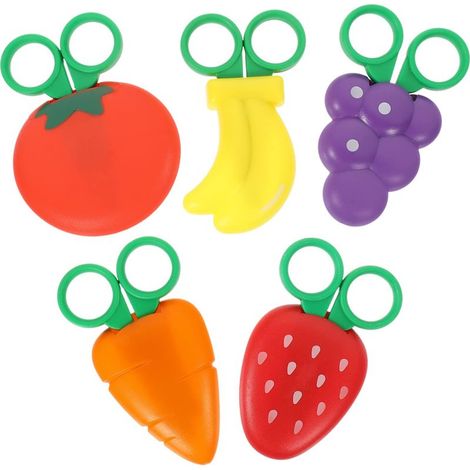 5pièces Ciseaux pour Écoliers avec Lames de Sécurité Rondes Petits Ciseaux Adaptés aux Garçon Fille Ans Fournitures Scolaires pour Classe (1/5)