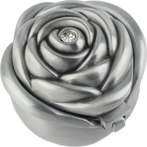Boîte à alliances en alliage de zinc, étui de rangement à bijoux avec motif de rose, cadeau idéal (1/5)