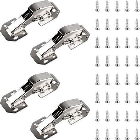 x Soft-Close-Scharniere für Schranktüren, 40°-Schraubscharniere für Küchentüren, 113 x 43 mm (5 Zoll) 90°-Möbelscharniere mit hydraulischem Dämpfer für Schränke (1/5)