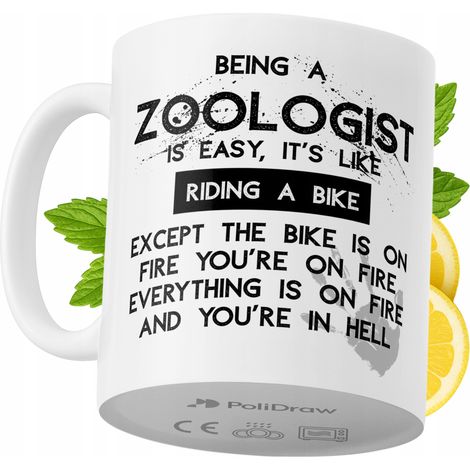 Tazza divertente e umoristica per zoologo, ideale per caffè e tè, con grafica e testo divertenti. Perfetta per compleanni, onomastici e festività. Tazza premium per occasioni speciali, per casa, uffic (1/5)