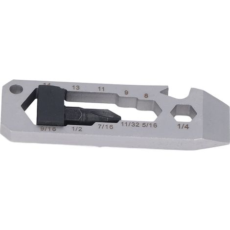 Clé Multifonction de Poche 7 en 1 avec Tournevis et Ouvre-Bouteille - Outil Compact pour Randonnée et Camping