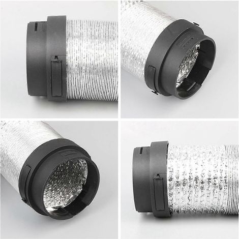 75-mm-Autoheizungsrohr-Kanal-Warmluftauslass-Entlüftungsschlauch-Clip-Set