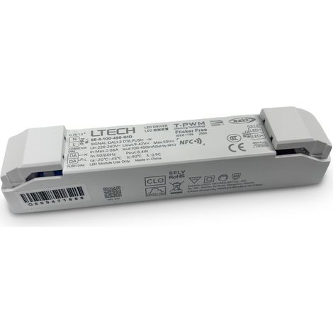 Ideal Lux Alimentatore Dali Push 1 luce dimmerabile bianco materie plastiche