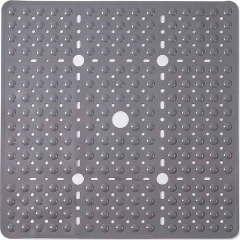 Grand tapis de douche carré antidérapant et résistant à la moisissure – 6969 cm, taille extra-large, convient aux douches intérieures, tapis de douche antidérapant.