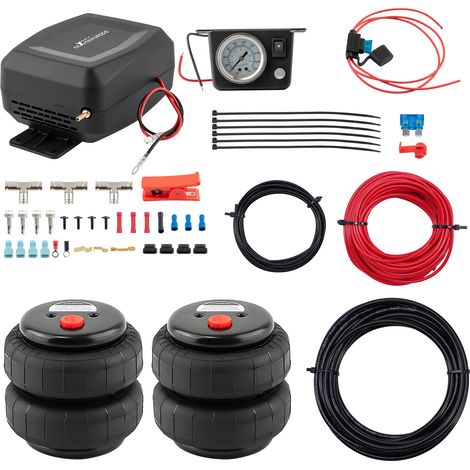 2X Federbalg Standard 2500LBS + 12V Kompressor Controller Kit For Pickups Vans (1/5)
