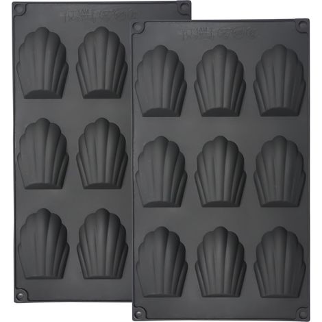 2 Pièces Moule à Madeleine, 9 Cavités, Silicone Antiadhésif, Résistant Chaud Froid, Pour Cuisson Maison (1/5)