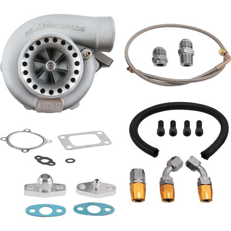 Turbocompresseur Uuniversal GT3582 GT35 turbine bride T3 + alimentation en... (1/5)