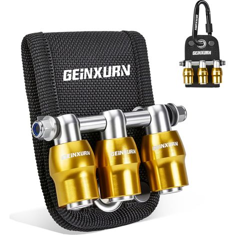 Porte-embout de tournevis avec ceinture, pour embouts universels avec tige hexagonale de 1/4", changement rapide, robuste, portable, rallonge d'embout jaune (1/5)