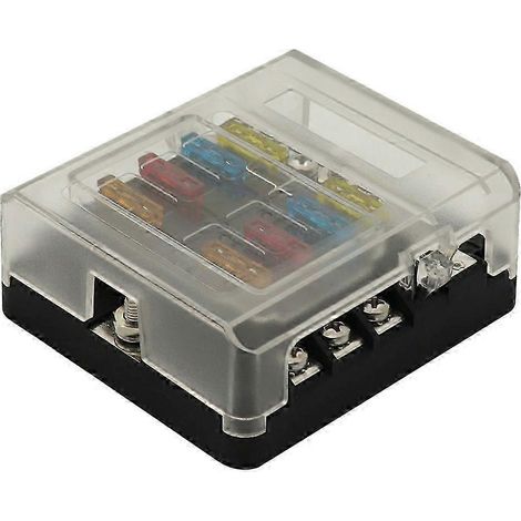 Support de boîte à fusibles automobile compatible à 6 positions avec étiquettes (1/5)
