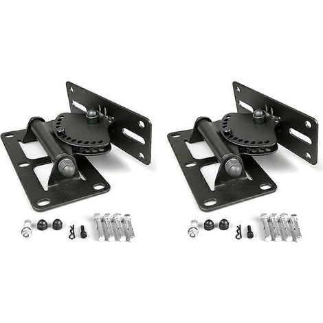 Lot de 2 Strong universel Surround haut-parleur mur support de fixation Ceiling support Loudspeaker mur Mounted support Tilt Rotate 60Kg 132Lbs (1/5)