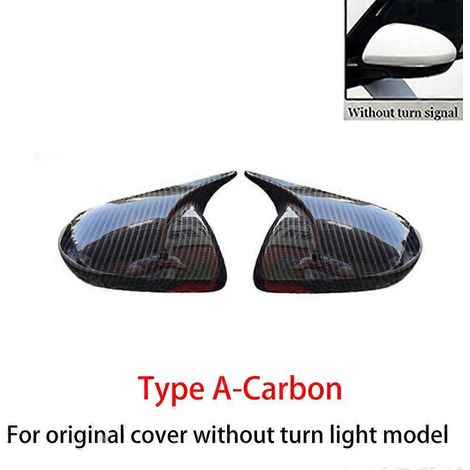 Pour Mazda 3 2010-2013 et Mazda 6 2009-2011 : Coque de rétroviseur latéral, aspect fibre de carbone, pour portière extérieure.