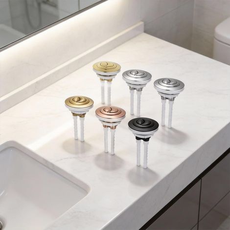 Bouton de chasse d'eau double pour réservoir avec tige de 100 mm (1/5)
