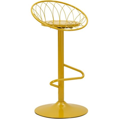 Tabouret de Bar en Métal "Clox" 92cm Moutarde (1/5)
