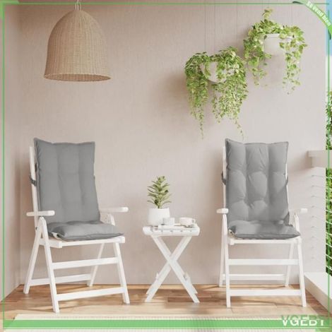 Coussins de chaise à dossier haut - FAF EISY - 377605 - gris - tissu Oxford imperméable - garnissage fibre creuse PP (1/5)