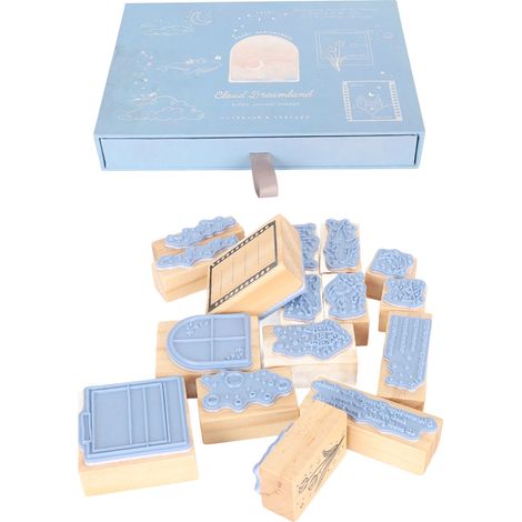 Tampon en bois décoratif délicat, set de 1 timbre artisanal pour journal, scrapbooking, album, planificateur, carte et lettre. (1/5)