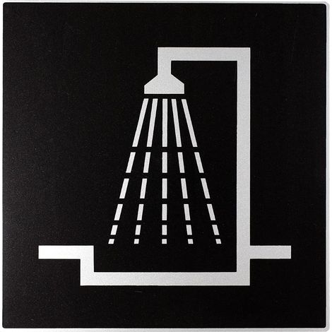 Plaque de porte Douche - Europe design 200x200mm - 4280042