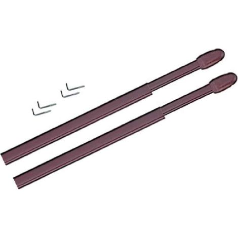 Tringles à rideau extensibles en métal – Lot de 2 – Dimensions 80x110 cm – Finition marron – Adaptées pour fenêtres standard – Ateliers 28 (1/5)