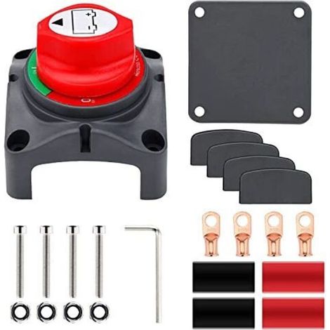 1 Pièce Interrupt de déconnexion de batterie, 12 V-48 V 275 A Isolat de batterie Interrupt principal étanche pour camping-car, VTT, voiture, marine, bateau, AUTO (marche/arrêt)
