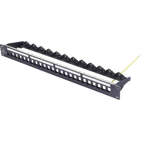 Trywise 24 ports Panneau de brassage 483 mm (19\") 1 UH noir non équipé W755933 (1/4)