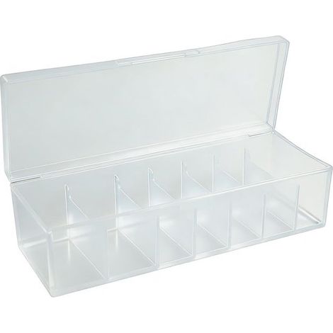 Organizador de tarjetas Tarjetero DIN A8 5 compartimentos 27,7x10x8 cm Perfecto para guardar tarjetas Tarjetas de visita Notas adhesivas (1/4)