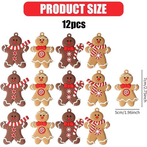 Set mit 12 Lebkuchenhäusern für Weihnachten