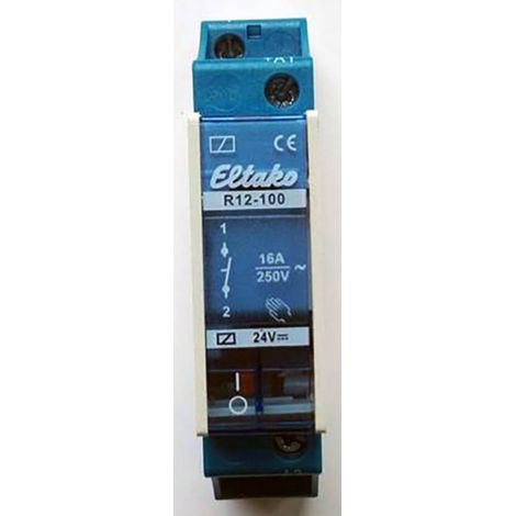 Eltako R12-100-24V Relais de commutation Tension nominale: 24 V Courant de commutation (max.): 8 A 1 NO (T) 1 pc(s)