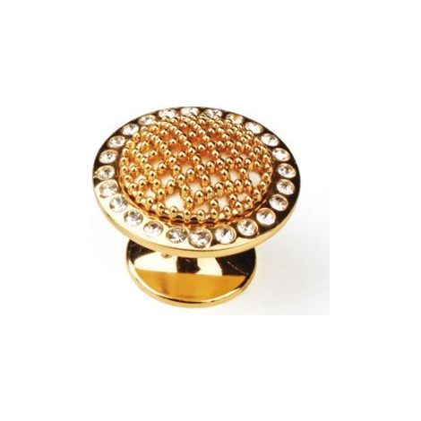 Pomolo Tabya effetto oro diametro 33 mm x profondità 33 mm in Pvc