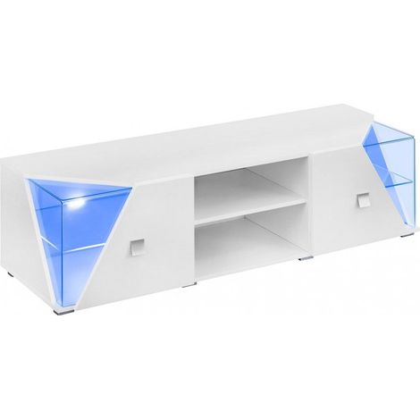 Banc TV - RTV Edge - 150 x 50 x 48 cm - Blanc - Livraison gratuite