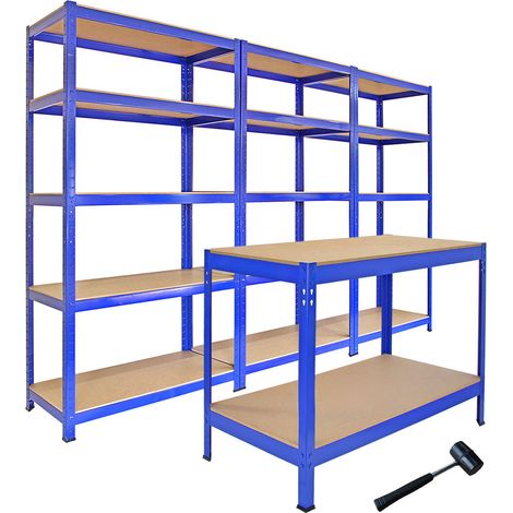 Monster Racking: 3 T-Rax Storage Shelving Units & 120cm Q-Rax (1/6)