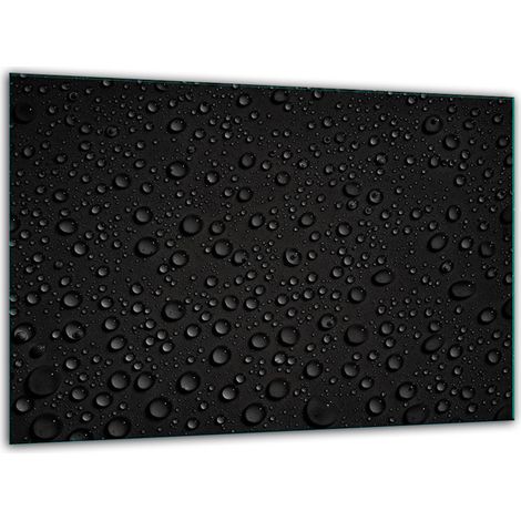 Schneidebrett aus gehärtetem Glas, 30 x 22 cm, schwarz (1/5)
