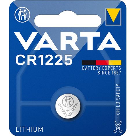 Pile Varta Lithium Cr1225 3v (EMBALLAGE 1 Unit)  Ø12,5x2,5mm (1/2)