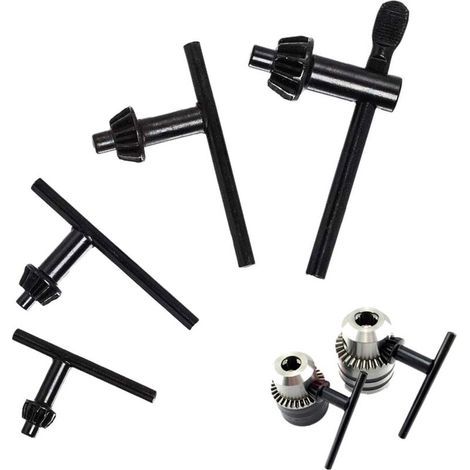 4 pièces Clé de Mandrin de Rechange, Clé de Mandrin Électrique, 10mm/ 13mm/ 16mm/ 20mm, Clé Universelle pour Perceuse à Mandrin, pour Perceuse à Percussion Outil de Serrage de Perceuse (1/5)