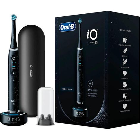 ORAL-B iO Series 10 Cosmic Black cepillo de dientes eléctrico + cargador iO Sense Negro (1/4)