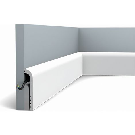 Moldura Rodapié Pasacables 2m Bend Blanco
