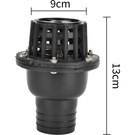 Valvola di ritegno piatta a bassa pressione per pompe dell'acqua, realizzata in PVC nero, per macchine idrauliche (2") (1/4)