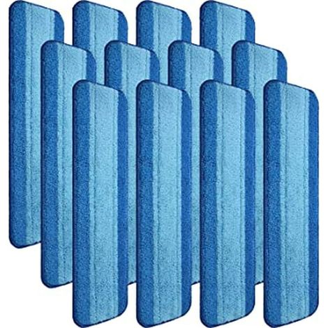 (12pcs) Microfiber Cleaning Pads Compatible with Bona Mop Reusable Replacement Pads for 18 Inch Mop Washable Microfiber Mop Pad Refills Replacement Mop Heads for Floor Cleaning (1/5)