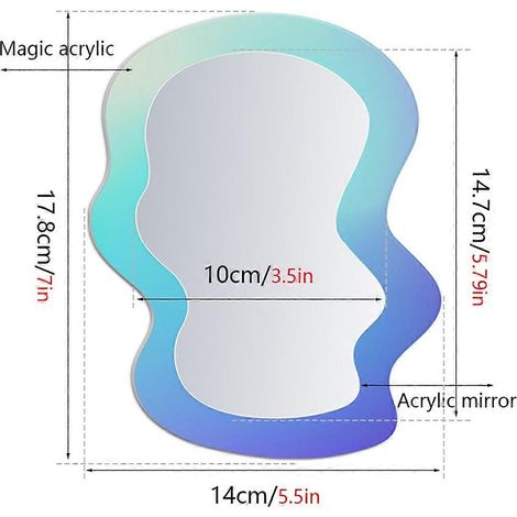 Miroirs de casier scolaire en acrylique avec dos magnétique (1/5)