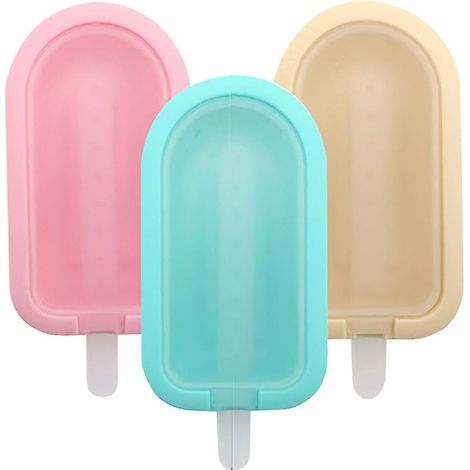 Moule à glace en silicone, moules à sucettes glacées, bac à glaçons avec bâtonnets, glace congelée (1/5)