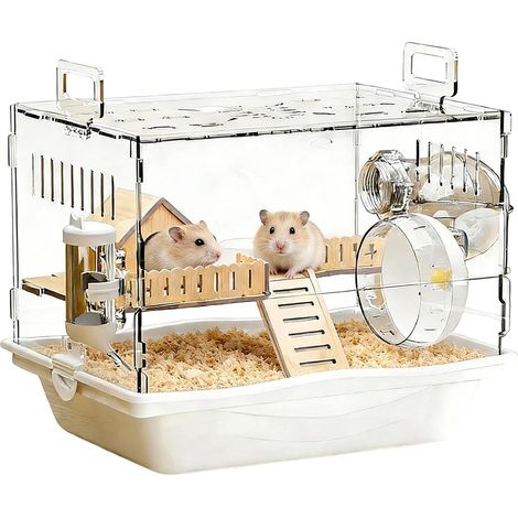 Cage pour Gerbille Cage Transparente pour Animaux pour Hamster, Gerbille, Hérisson, Chinchilla pour Lapin Nain, Furet, Gerbille, Hérisson, Chinchilla (1/5)