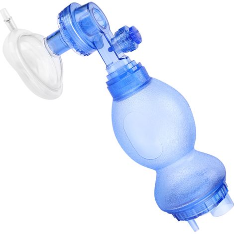Réanimateur portatif, manuel d'auto-assistance simple, appareil à oxygène, trousse de premiers secours pour nouveau-né, InfantBlue (1/5)