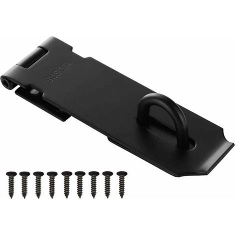 Set di punte da trapano per lucchetto, chiavistello per porta da 6 pollici, fermo per lucchetto, serratura per porta esterna con viti, chiavistello in acciaio inossidabile per porta, cassetto, armadio (1/5)