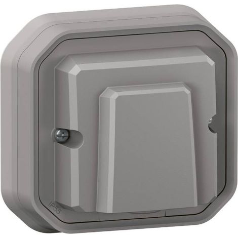sortie de cable - avec bornier - gris - encastré - legrand plexo 069849l
